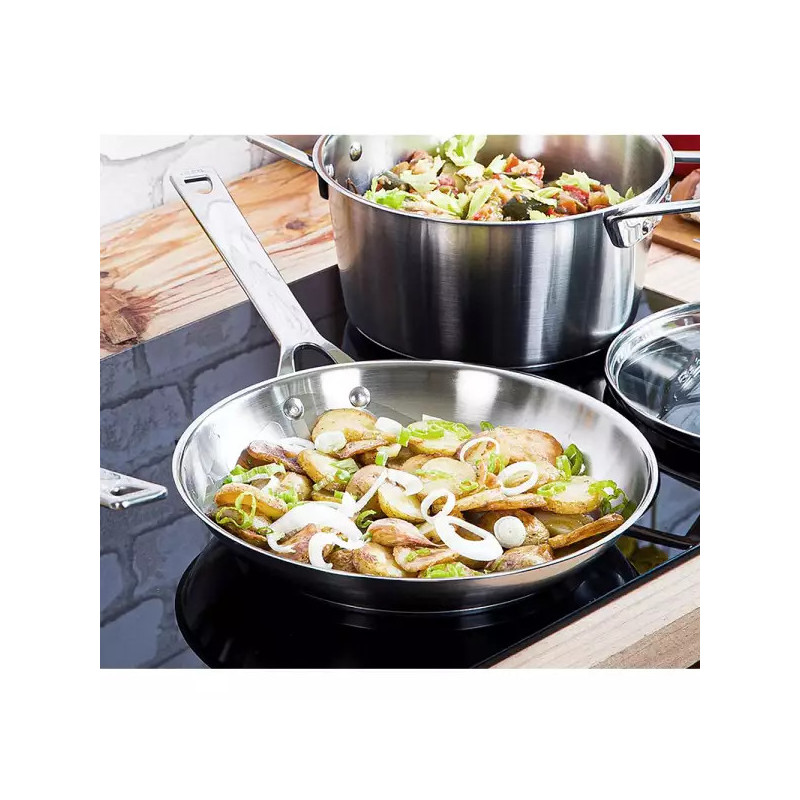 POELE 1826 - 26CM - INOX - CRISTEL