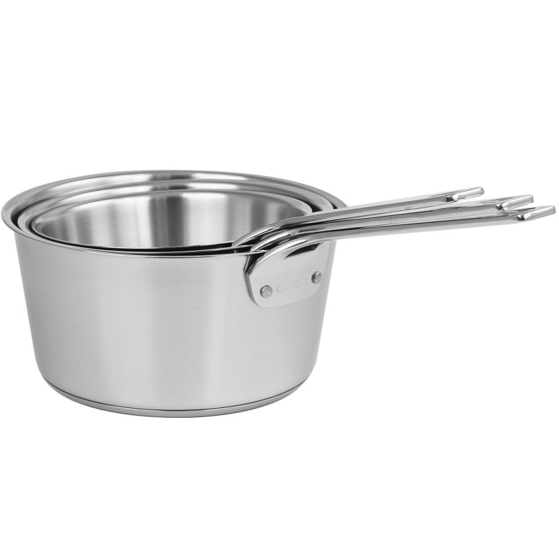 SET 3 CASSEROLES INOX 1826 - CRISTEL