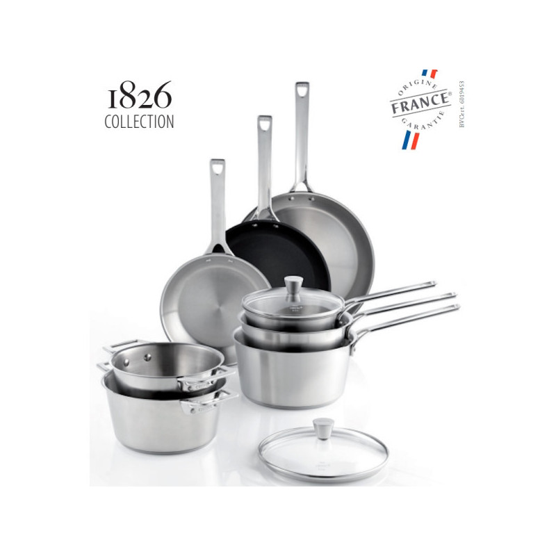 SET 3 CASSEROLES INOX 1826 - CRISTEL