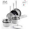 SET 3 CASSEROLES INOX 1826 - CRISTEL