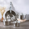 FAITOUT INOX 20CM + COUVERCLE VERRE - 1826 - CRISTEL