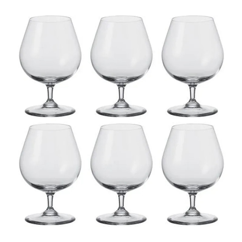 BOITE DE 6 VERRES COGNAC 40CL - CIAO - LEONARDO