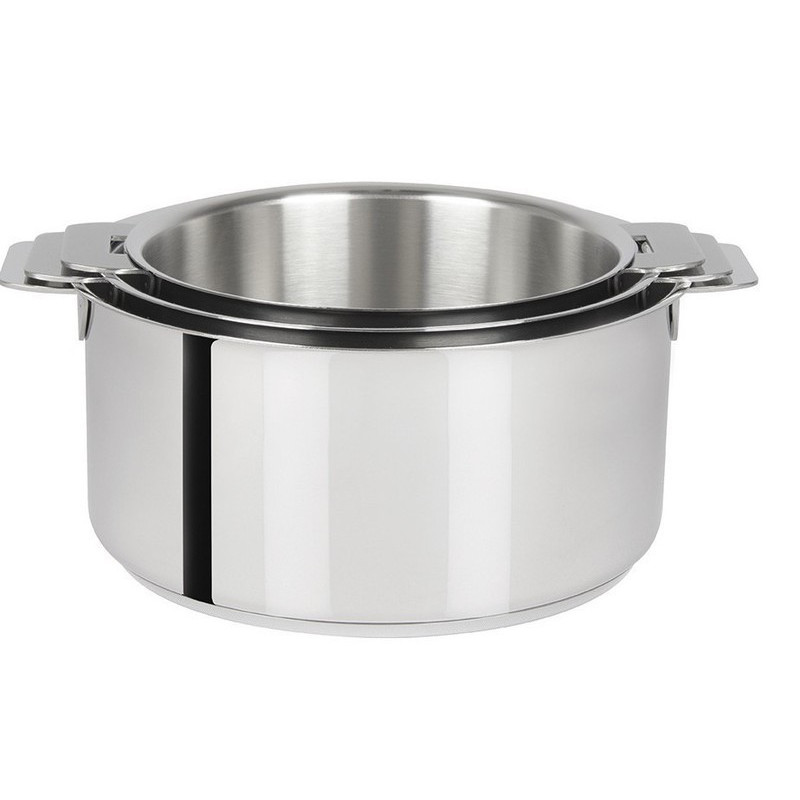 MUTINE - SET DE 3 CASSEROLES AVEC POIGNEE AMOVIBLE - CRISTEL