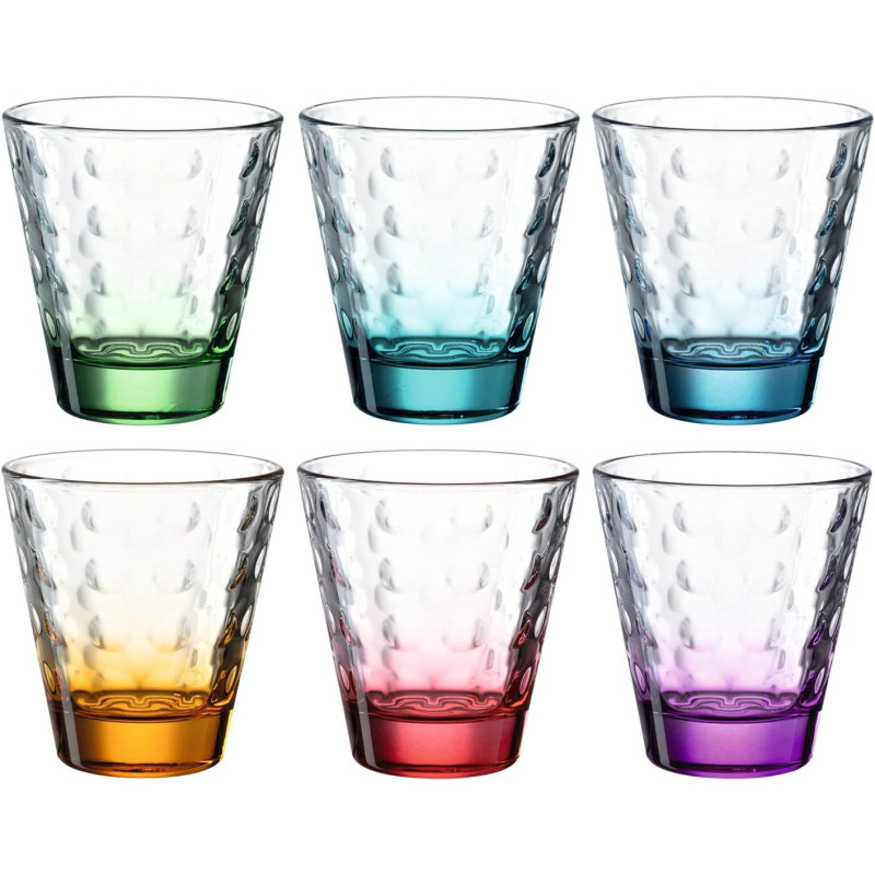 Boite de 6 verres multicolores - Leonardo