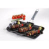 GRILL RECTANGULAIRE NOIR MANCHE SILICONE - STAUB