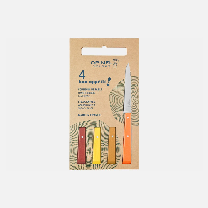 OPINEL- Coffret 4 Couteaux de table BON APPETIT- Agrumes