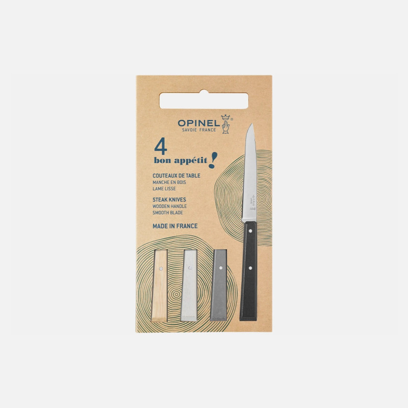 OPINEL- Coffret 4 Couteaux de table BON APPETIT- MINERAL