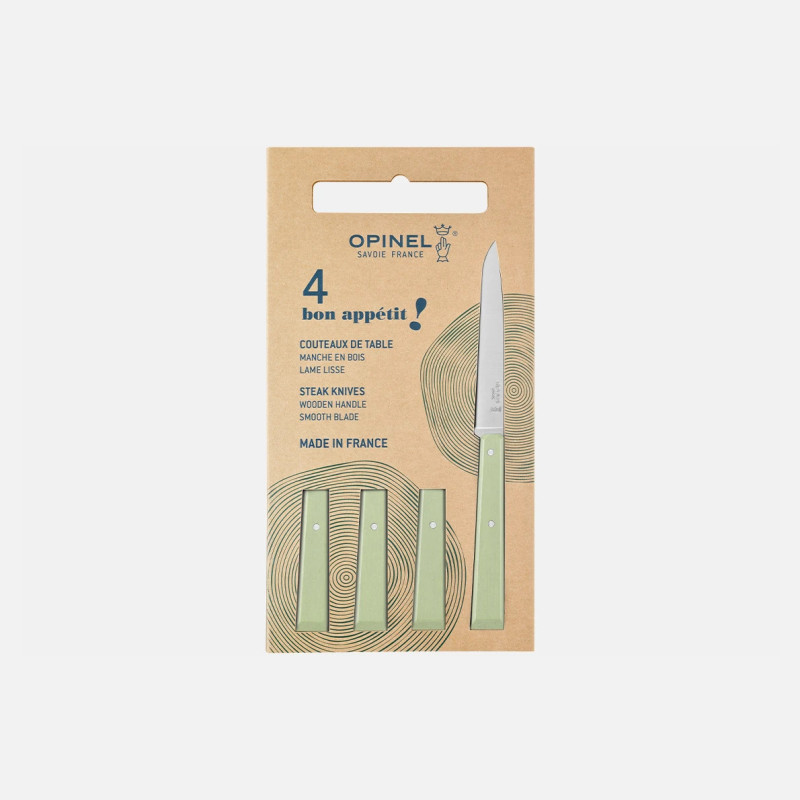 Coffret de 4 Couteaux de Table Opinel Bon Appétit Sauge