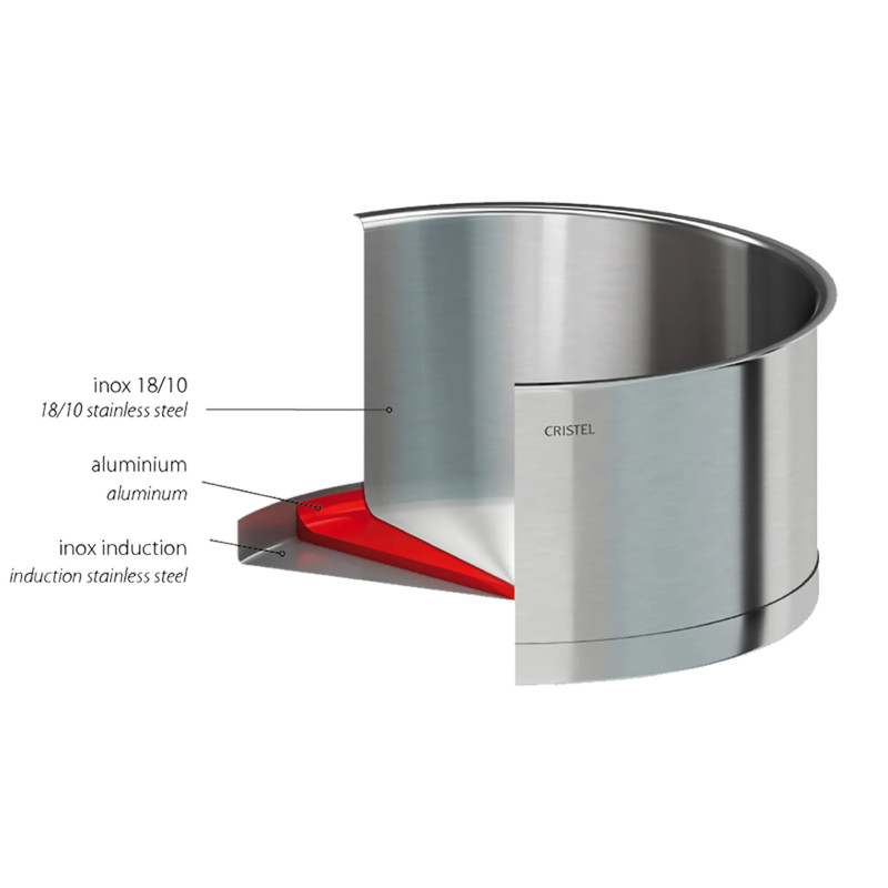 STRATE - SET 3 CASSEROLES + 1 POIGNEE AMOVIBLE STRATE- CRISTEL