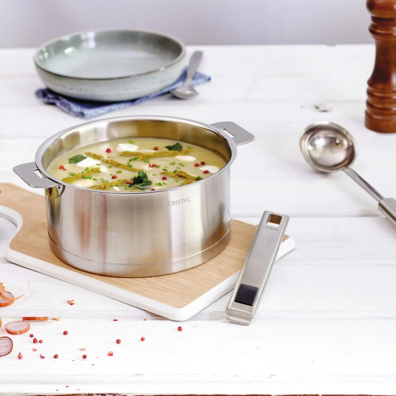 STRATE - SET 3 CASSEROLES + 1 POIGNEE AMOVIBLE STRATE- CRISTEL
